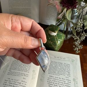 SOLD Sterling silver moonstone pendant